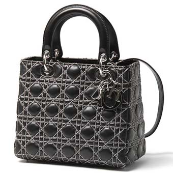 Dior クリスチャンディオール スーパーコピー レザーハンドバッグ (2WAY仕様) LADY DIOR レディディオール ブラック m0550 pcnl 900 レディース